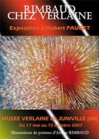 Affiche Rimbaud chez Verlaine - Exposition d'Hubert PAUGET au Musée Verlaine