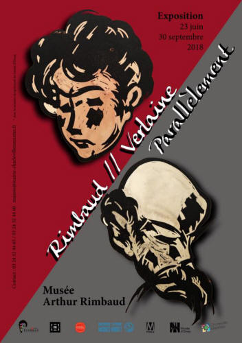Affiche exposition Rimbaud-Verlaine Charleville-Mezieres Paricipation H. PAUGET