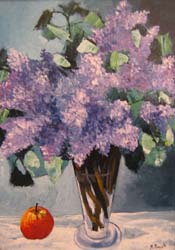 Bouquet de lilas, 1986, 33x46cm